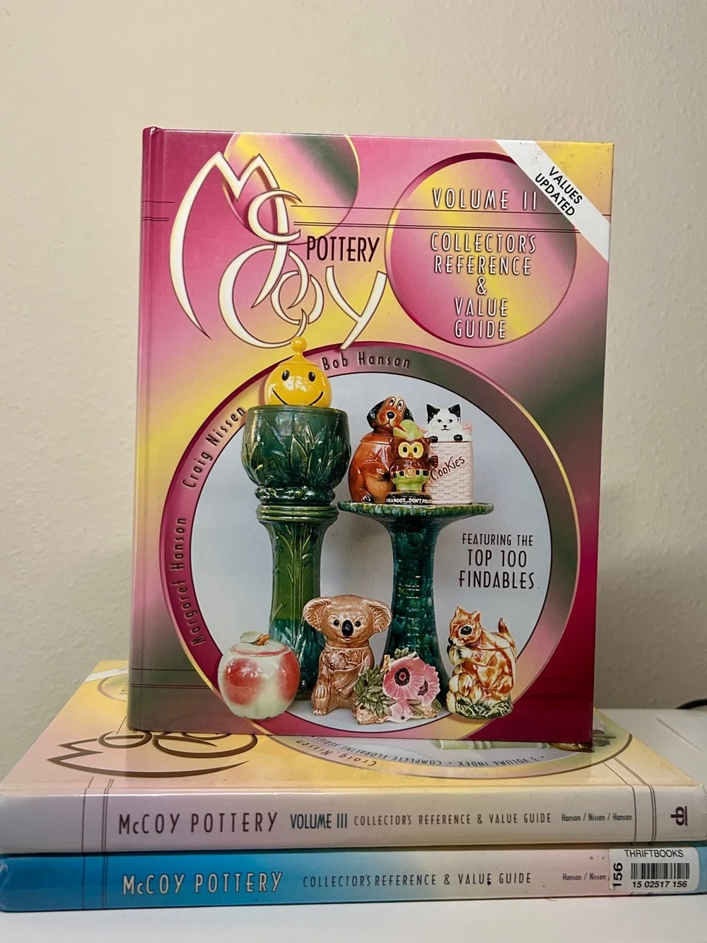 Mccoy Pottery Hardcover Reference Books Volumes I, II, and III